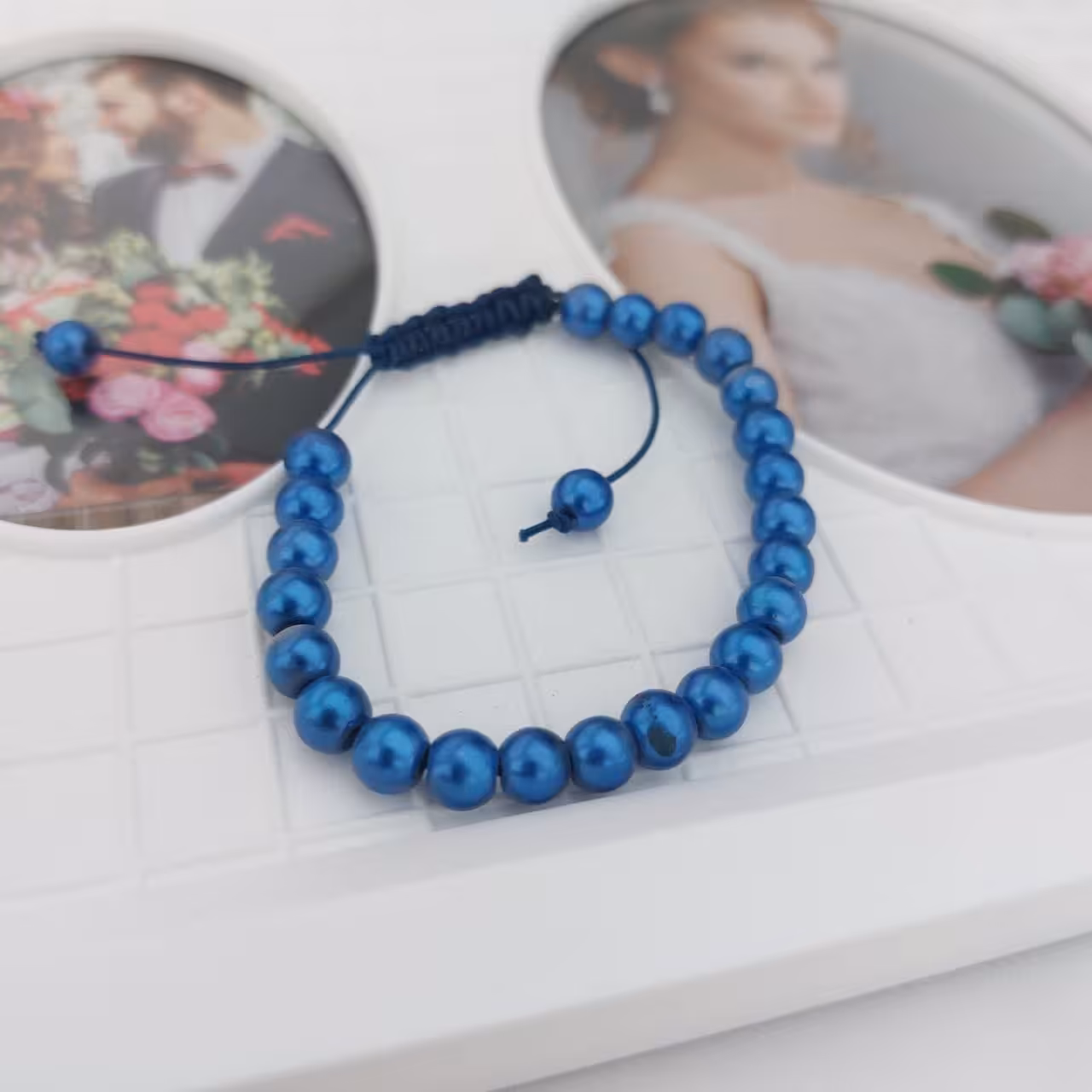 دستبند مروارید کد10970.بند قابل تنظیم