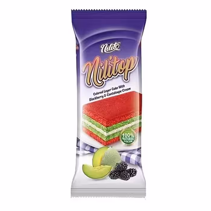 کیک کرم دار با طعم شاه توت و طالبی محصولی از نیلی تو ( کلبه برتر )