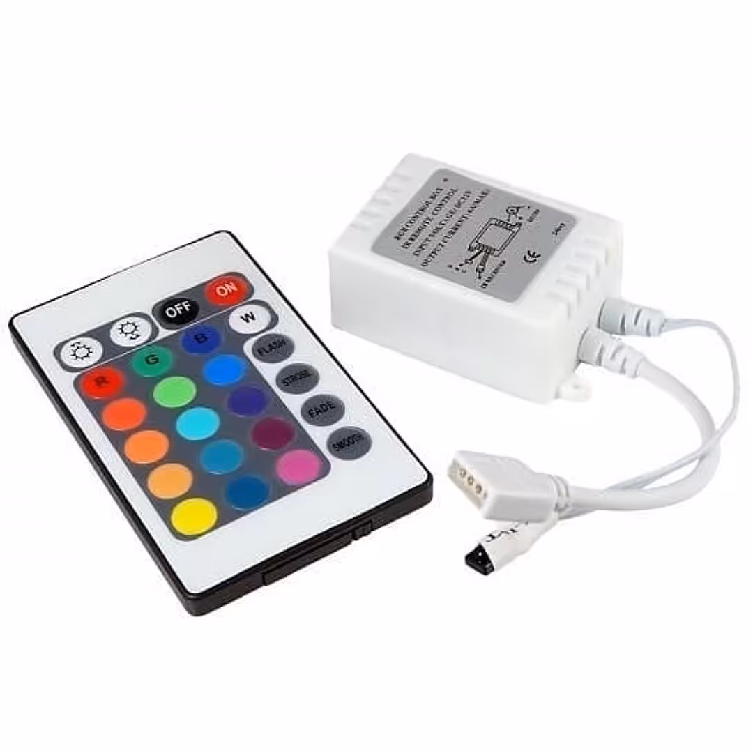 درایور  کنترل  ار جی بی rgb رقص نور 6 امپر مدل ریموتی 12 ولت