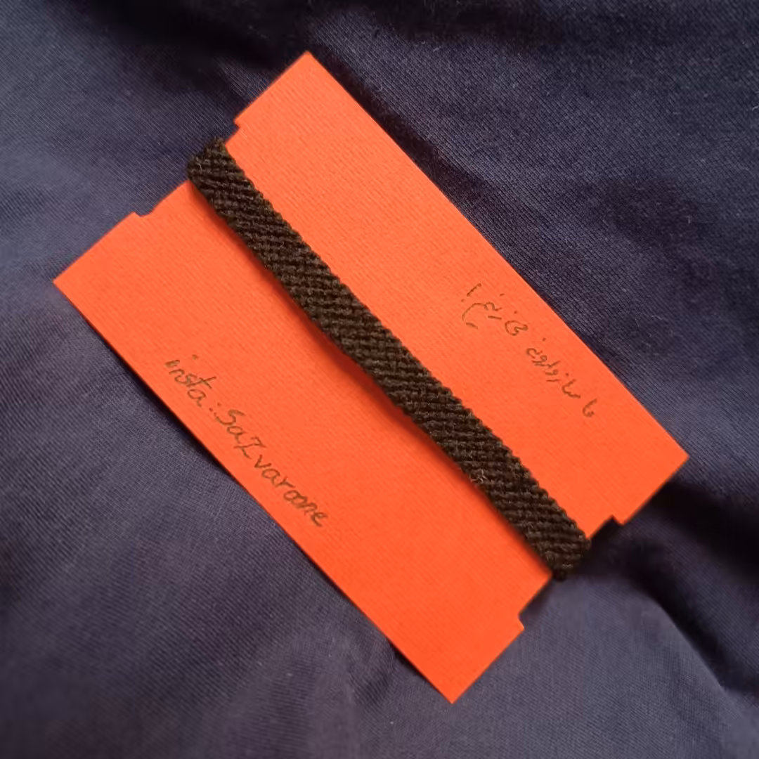 دستبند دوستی بافت مدل تک رنگ(رنگ مشکی)