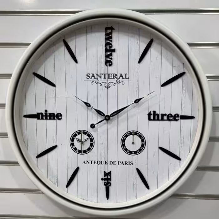 ساعت دیواری چوبی برند سانترال سه موتوره بزرگ 70 سانتی