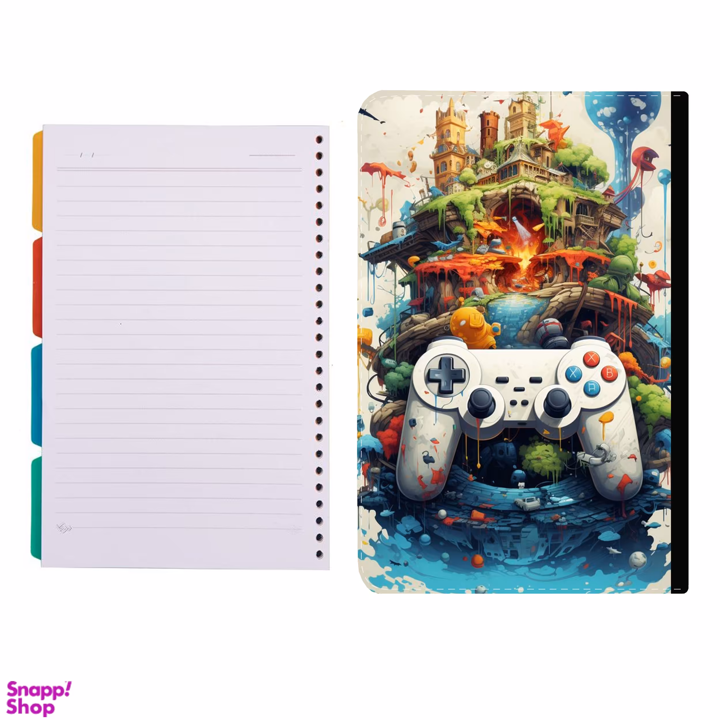 کلاسور طرح دسته بازی کد 2387 به همراه کاغذ کلاسور