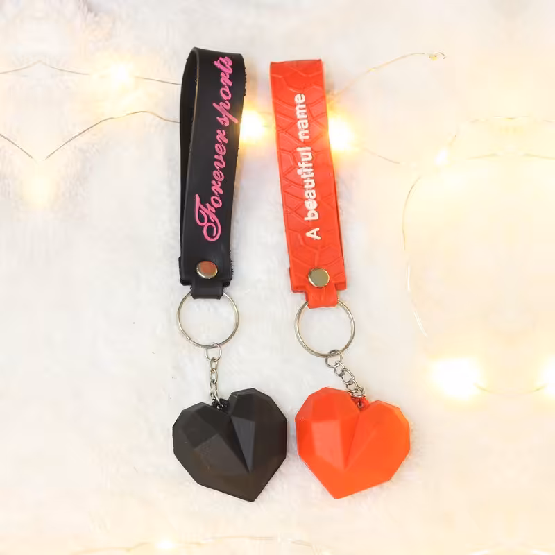 جاکلیدی سیلیکونی مدل قلب چند ضلعی