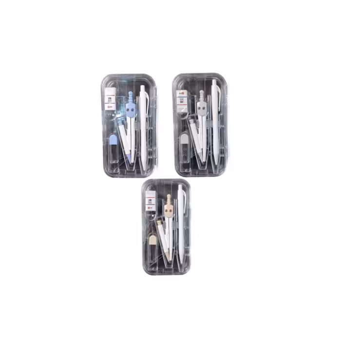 ست پرگار دانشجویی برند HONGBO هشت تکه