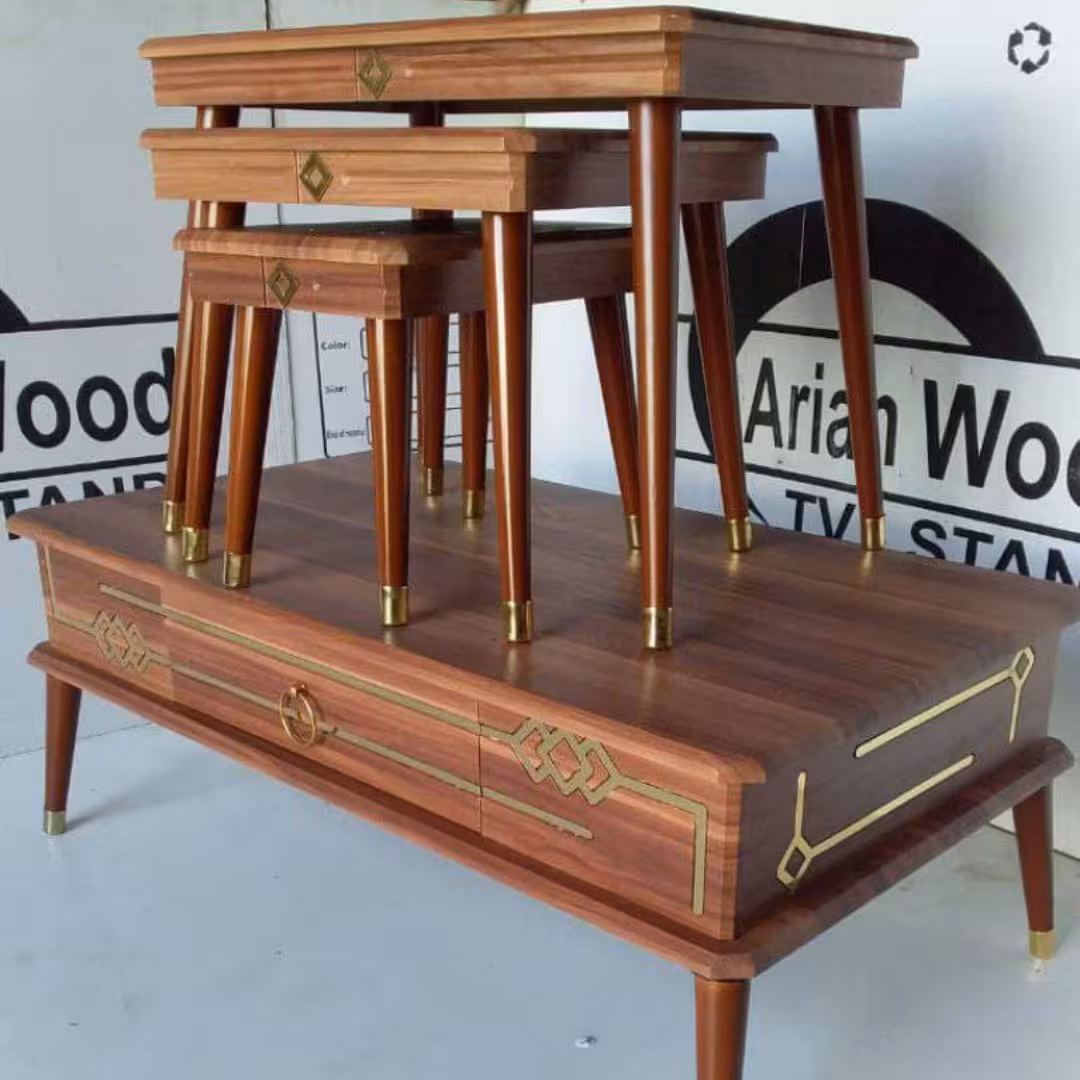 میز بزرگ جلو مبلی و عسلی 3عددی