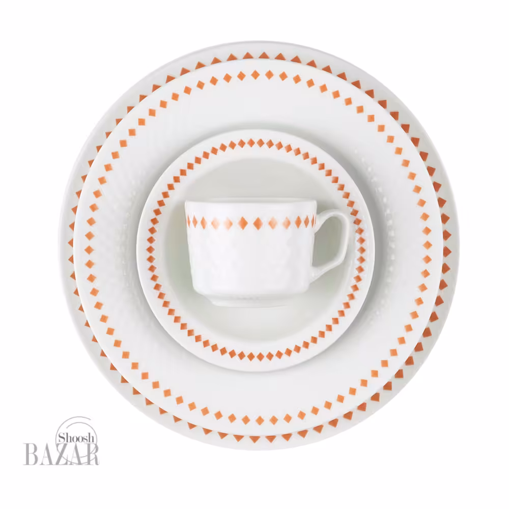 سرویس چینی 102 پارچه زرین طرح رز دایموند 12 نفره