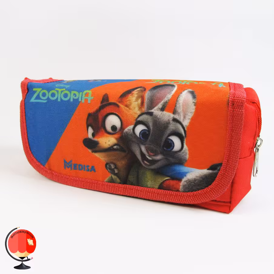 جامدادی دخترانه سه زیپ طرح زوتوپیا مدیسا