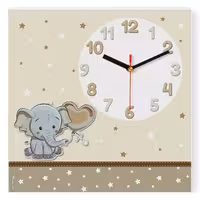 ساعت دیواری کودک MOMMY طرح فیل و قلب کد 1115