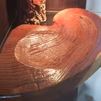 ظرف چوبی فانتزی رنگ قهوه ایی سایز متوسط 