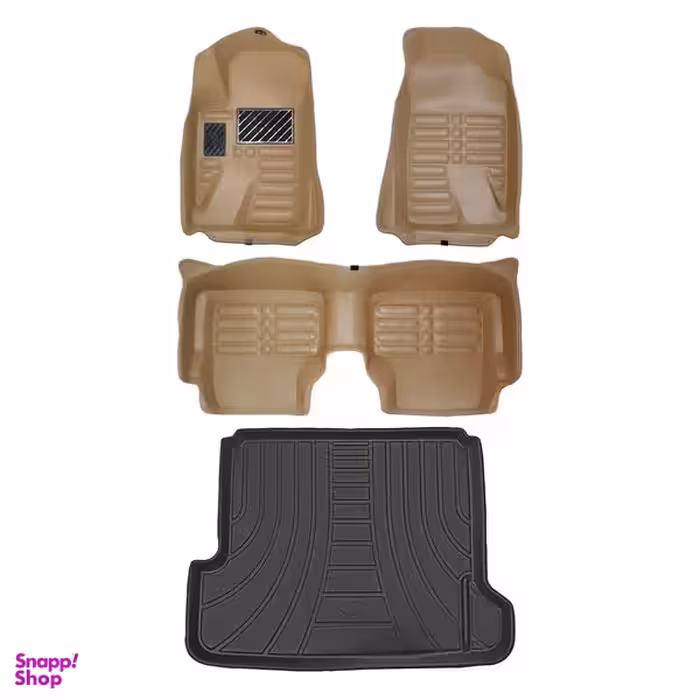 کفپوش پنج بعدی خودرو پانیذ مدل EVA مناسب دنا به همراه کفپوش صندوق