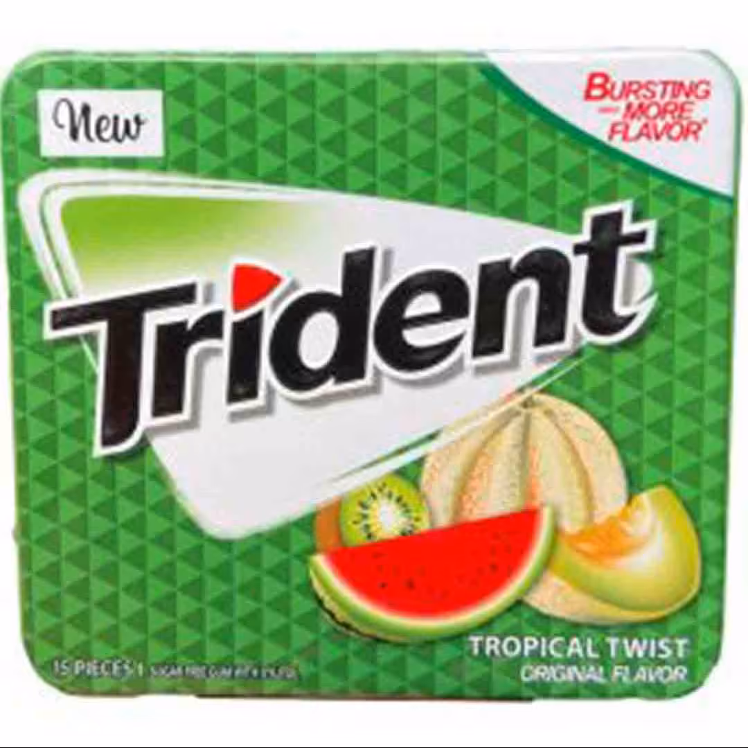 آدامس تریدنت مرکبات جعبه فلزی بدون قند 35 گرم Trident