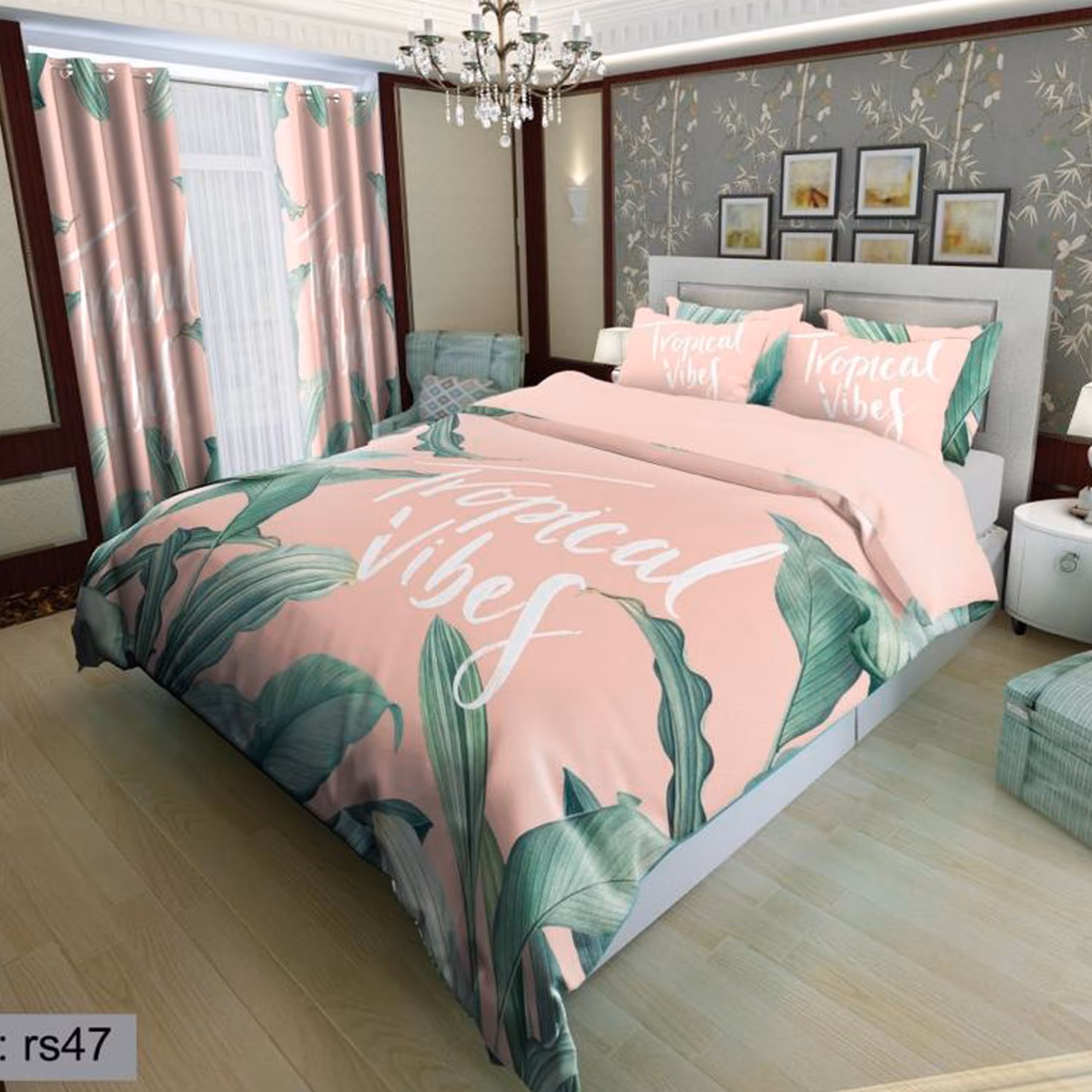 سرویس روتختی 1 نفره تنسل چاپی برندترک لند (Turk Land)  کد rs 47