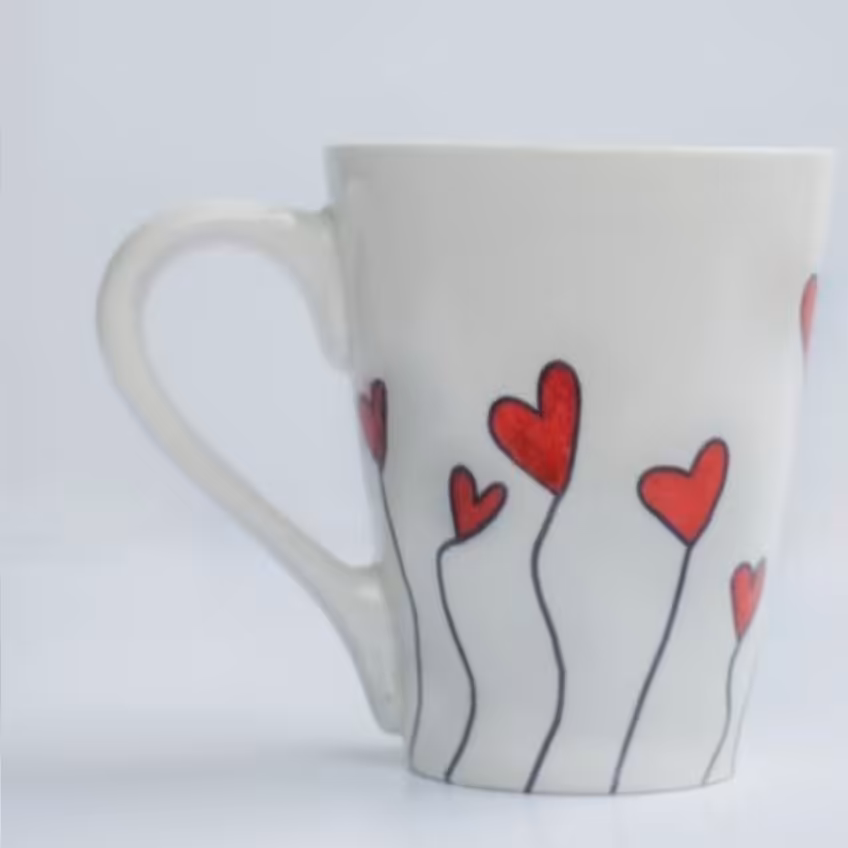 ماگ ویترای طرح قلبی