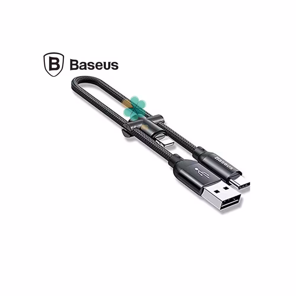 کابل شارژ دوکاره Lightning و Type-C بیسوس مدل Baseus U-Shaped CALUTC-01