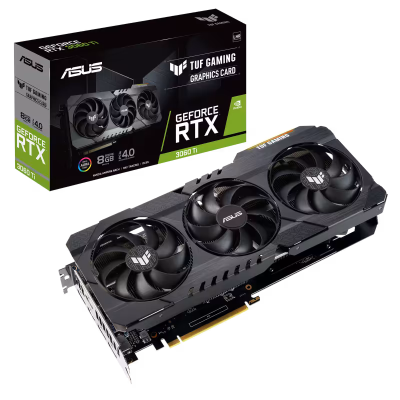 کارت گرافیک  ایسوس مدل TUF-RTX3060TI-8G-V2-GAMING حافظه 8 گیگابایت