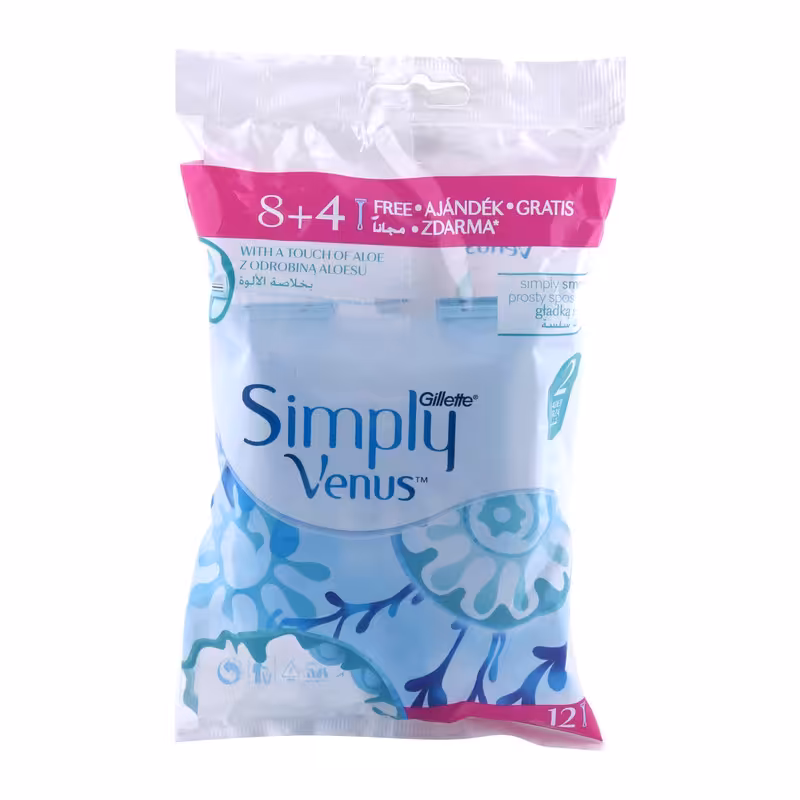 خودتراش ژیلت مدل Simply Venus بسته 12 عددی