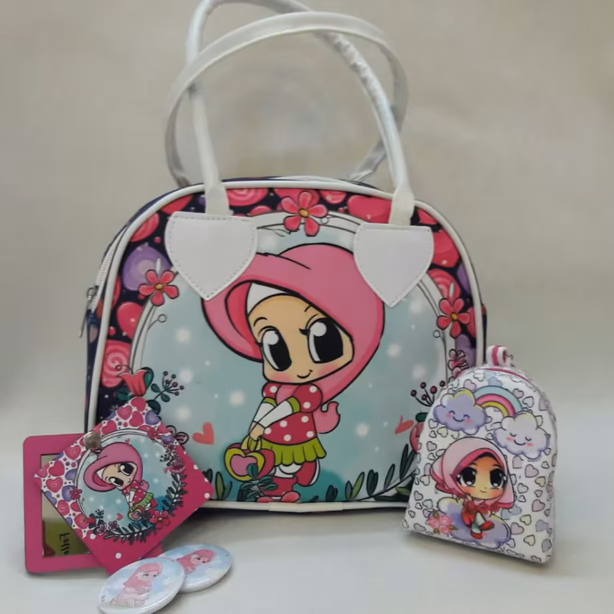 کیف دستی دخترانه طرح حجاب ( پفکی) 