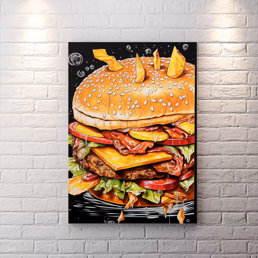 تخته شاسی فست فود طرح برگر HQs-1729