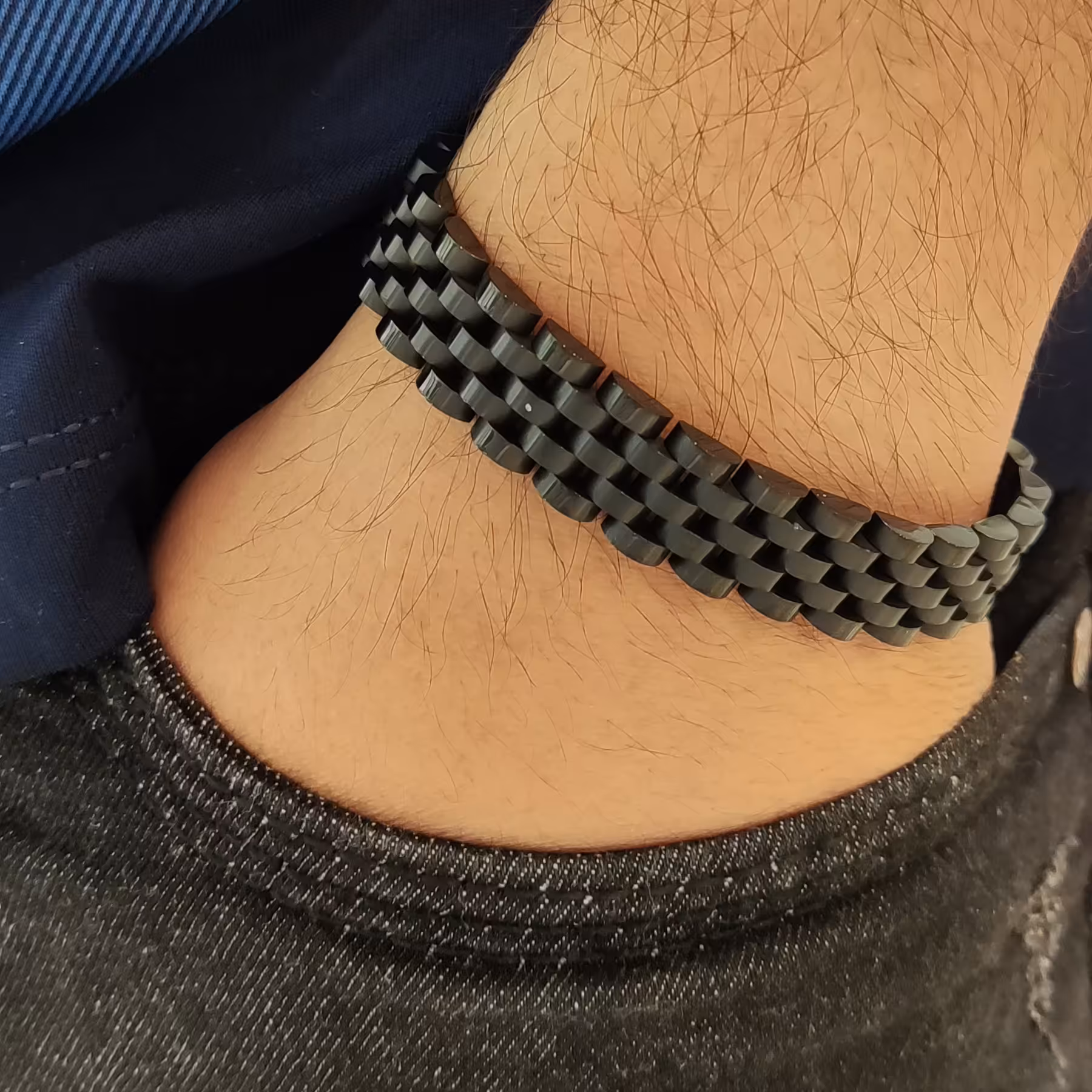 دستبند رولکس مشکی سایز12میل