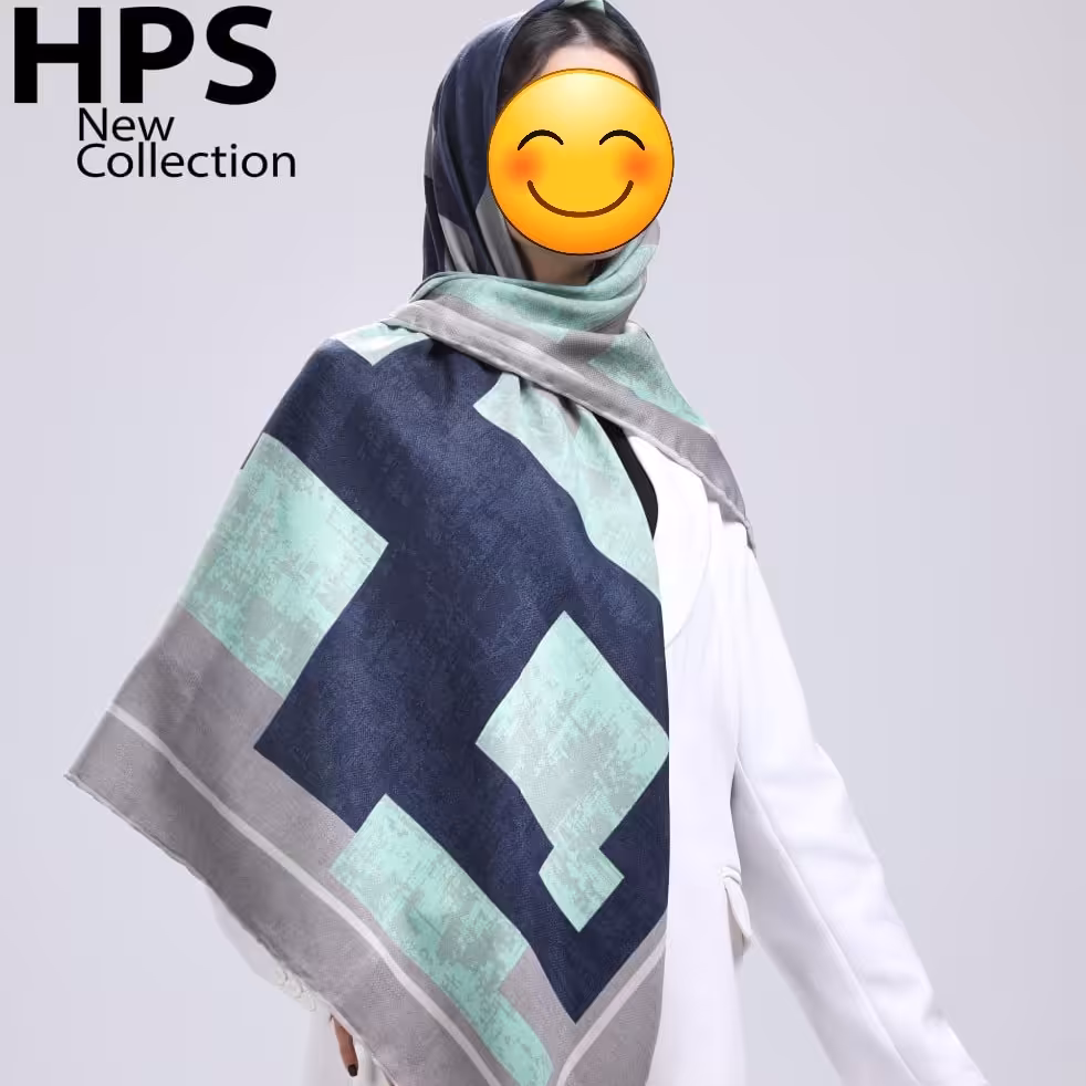 روسری نخی ژاکارد دست دوز