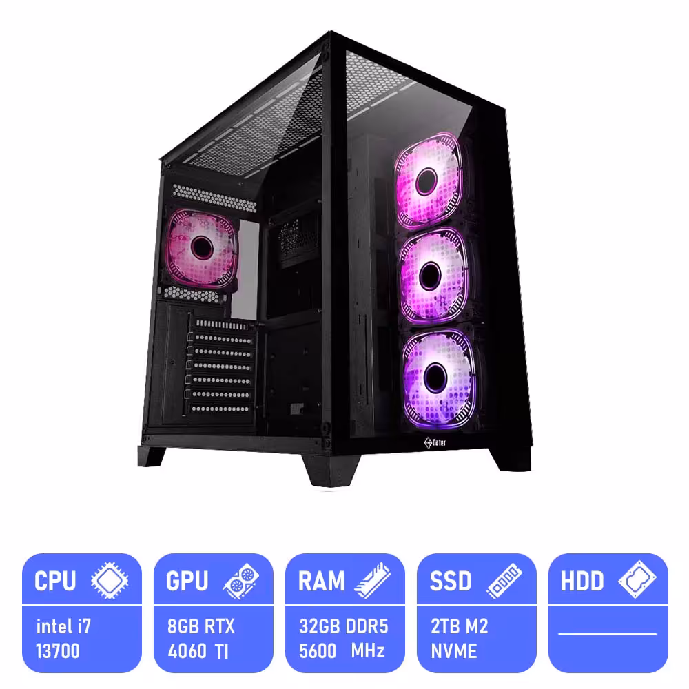 کامپیوتر گیمینگ آماده مدل i5-16GB-1TB-8GB PA135B7B-F