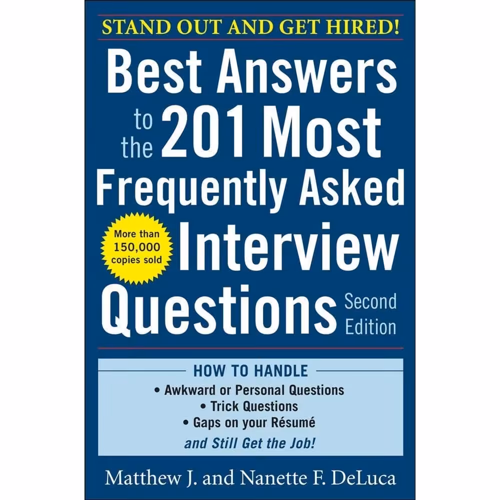 کتاب زبان اصلی Best Answers to the Most Frequently Asked Interview Questions Se
