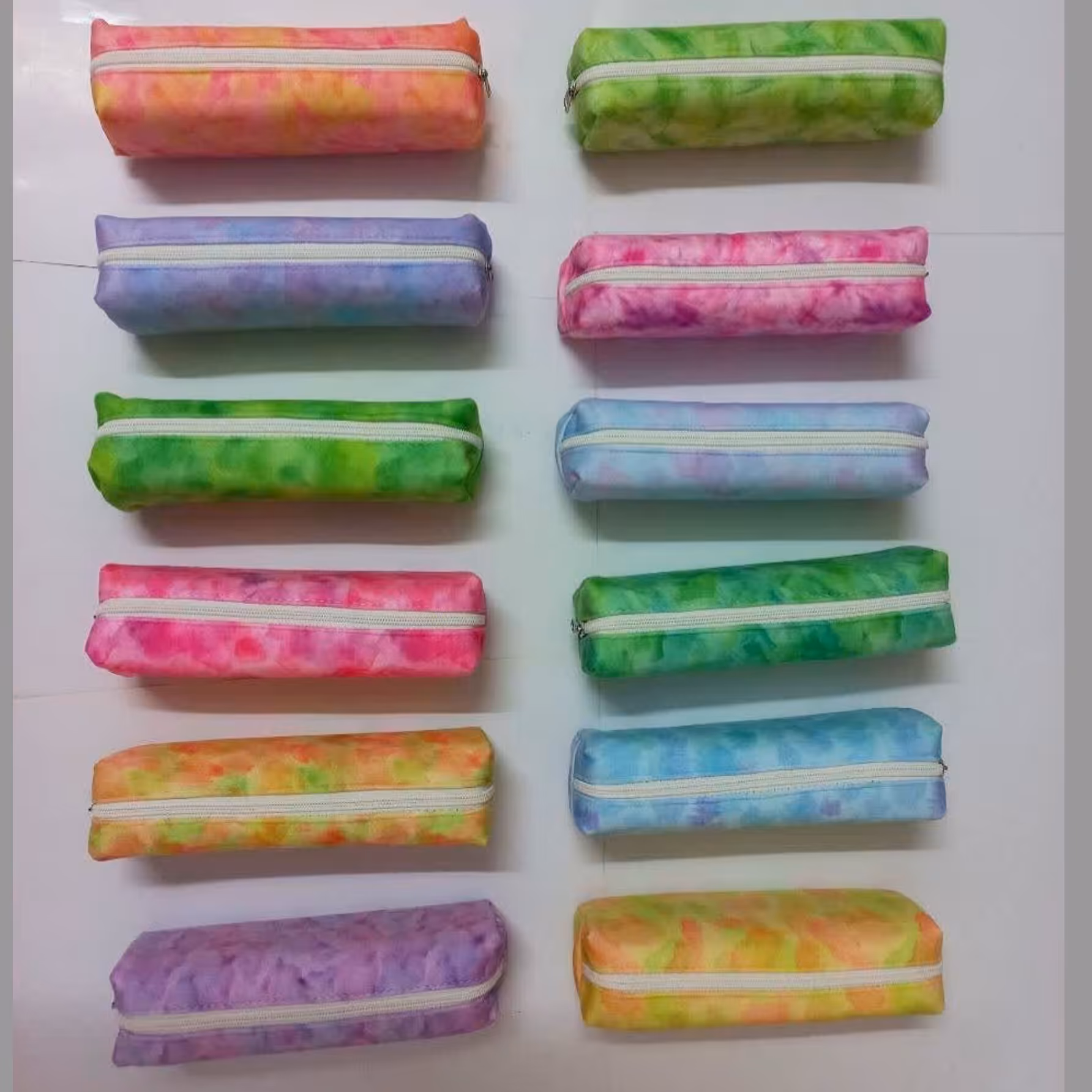 پک جامدادی 12 عددی  مخمل تک زیپ سر زیپ فلزی 