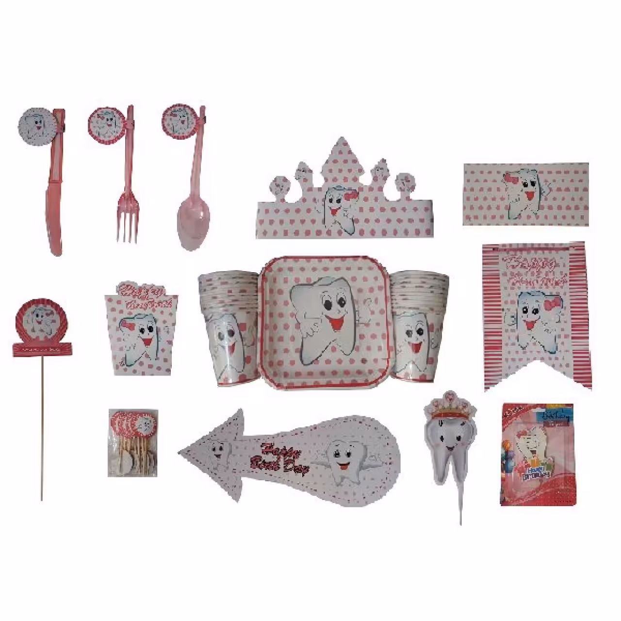 مجموعه 153 عددی تم تولد طرح دندانی دختر