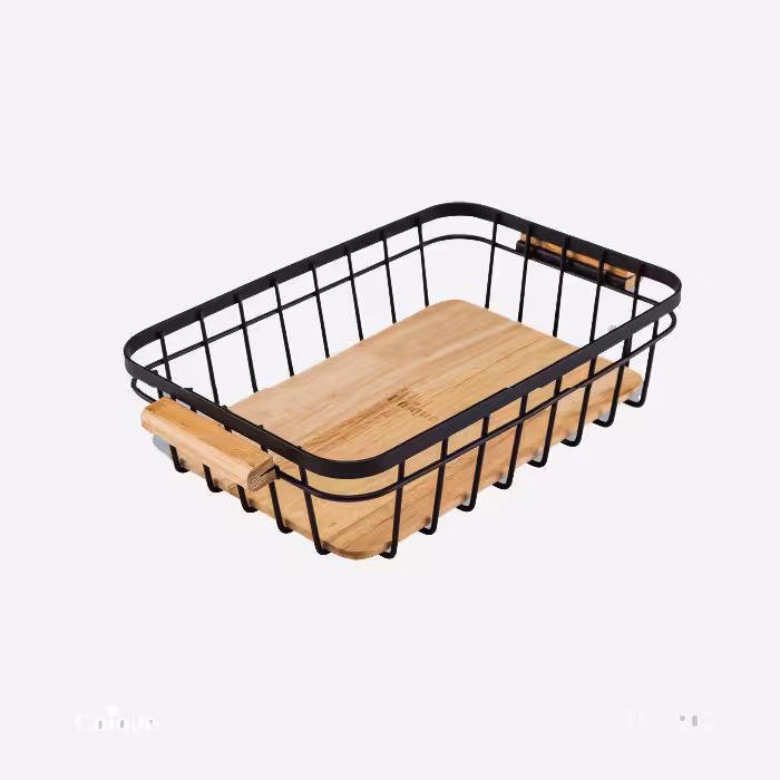 سبد نان بزرگ مستطیل چوبی یونیک کد 2905