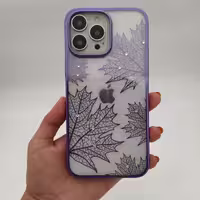 کاور دیویا مدل برگ مناسب برای گوشی موبایل اپل iphone14 promax رنگ بنفش