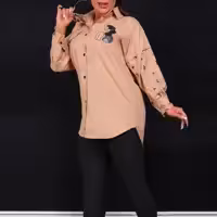 شومیز مانتویی با جنس داکرون