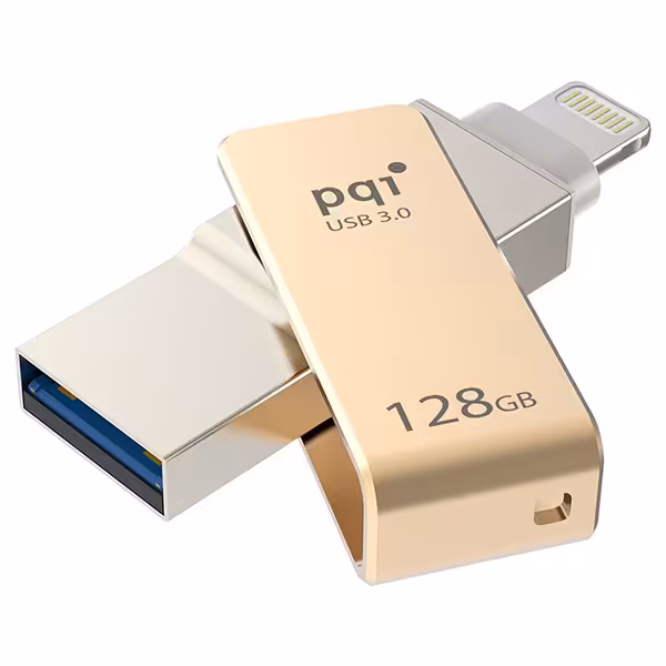 پی کیو آی آی کانکت مینی او تی جی 128 گیگابایت - طلایی - Hiapple.ir