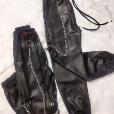شلوار چرم براق یا واکسی دخترانه سایز 70