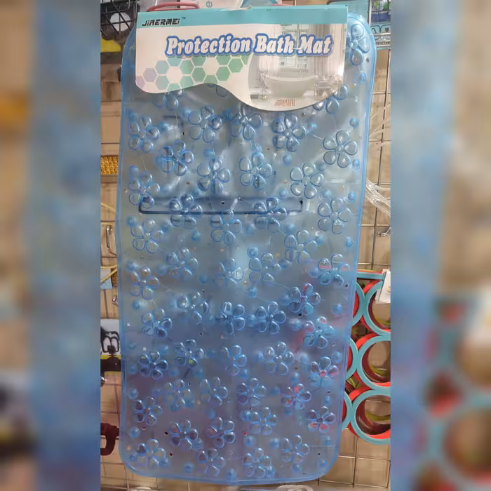 زیردوشی مستطیل گل شیشه ای رنگ آبی