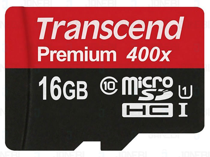 رم میکرو اس‌دی 16 گیگابایت Transcend Class 10 Premium 400X