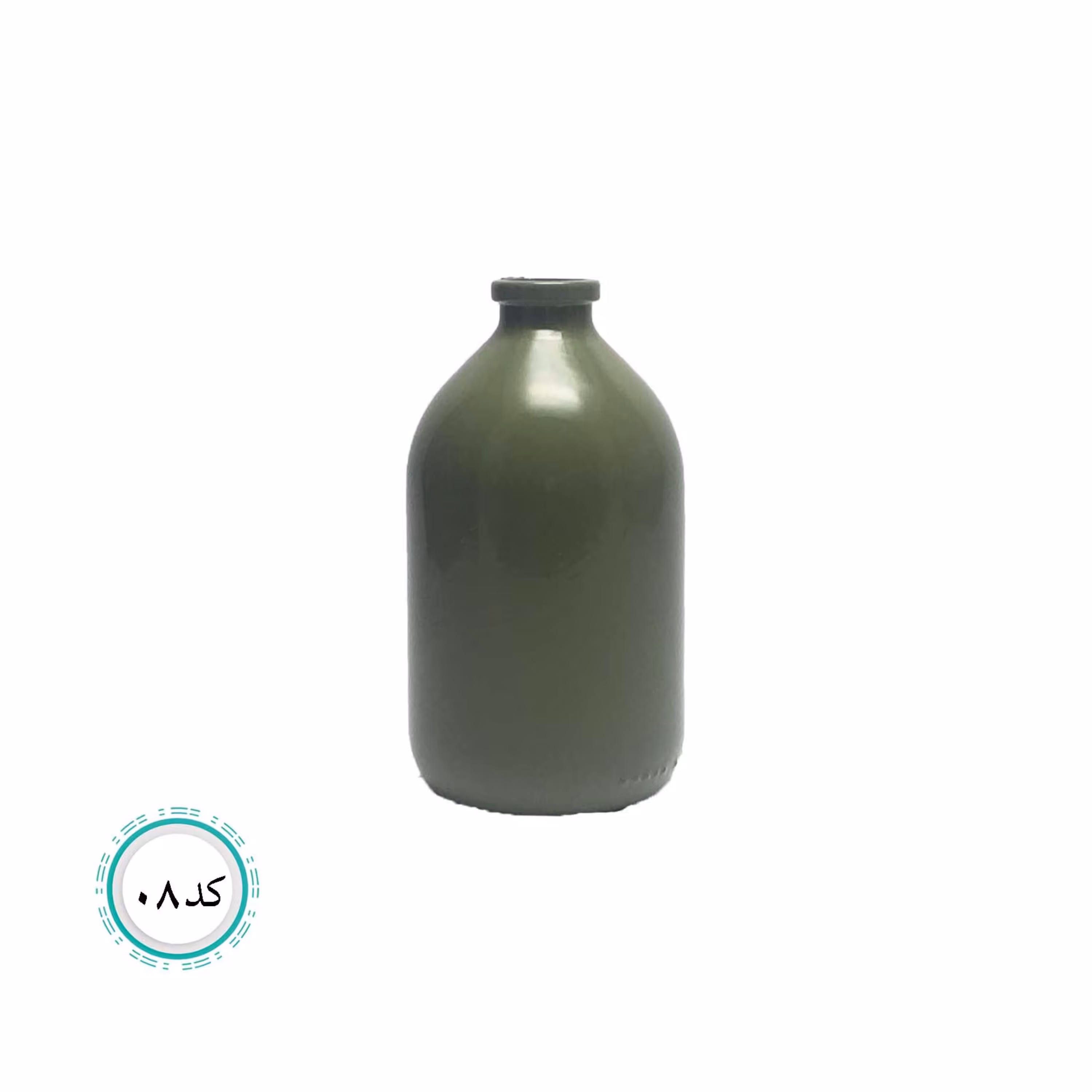 ویال رنگی پاستیلی زیتونی سیر بدون درب کد 08