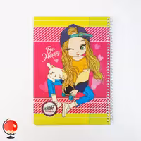 دفتر نقاشی 50 برگ سیمی طرح دختر و گربه آپادانا