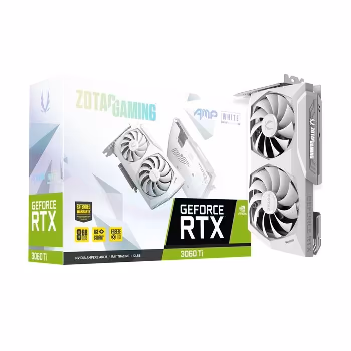 کارت گرافیک زوتک Zotac GeForce RTX 3060 Ti GAMING AMP White Edition LHR 8G