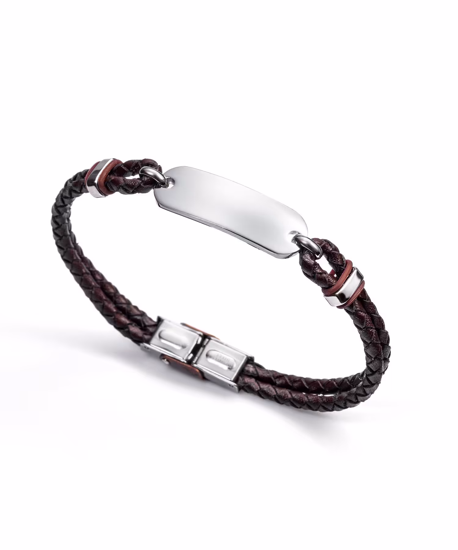 دستبند استیل و چرم مردانه و زنانه ویسروی, کد 6303P01011