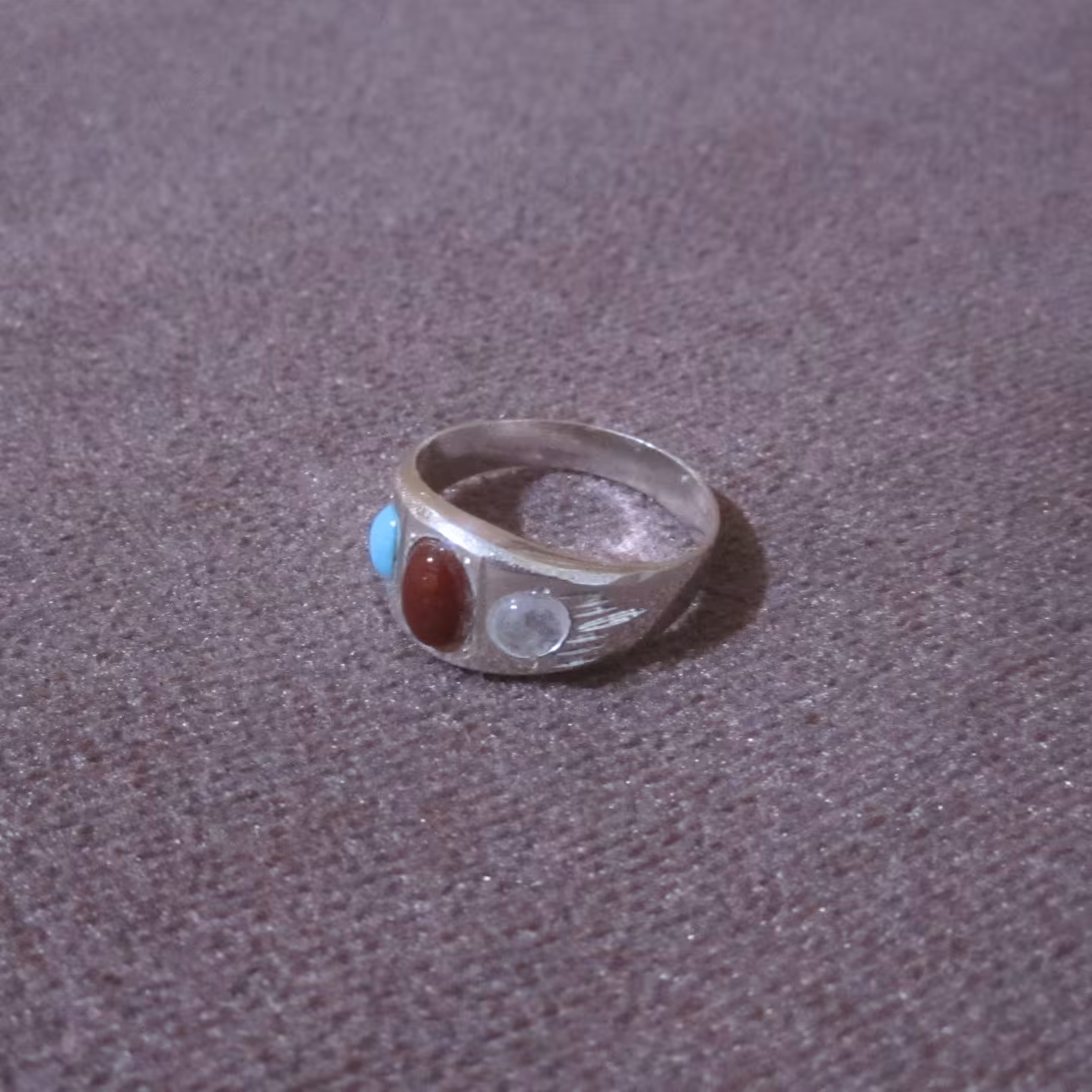 انگشتر نقره زنانه فیروزه نیشابور عقیق