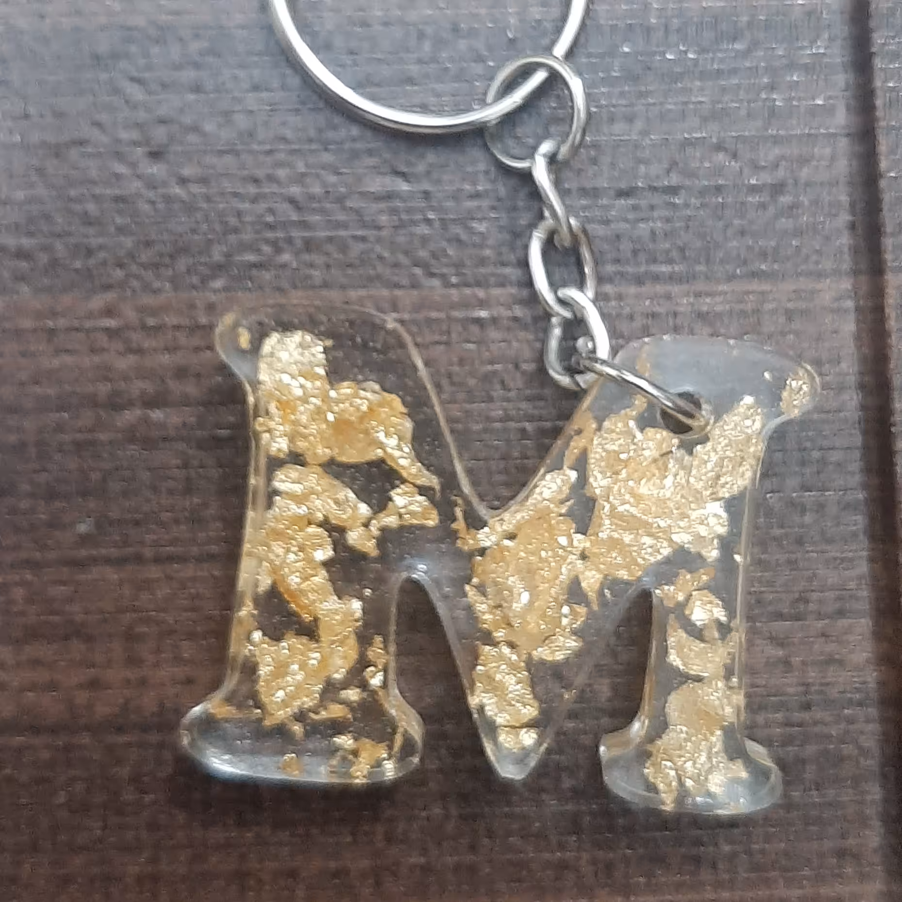 دسته کلید رزینی ،کارشده با ورق طلا