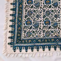 رومیزی قلمکار 100  در 100 ممتاز  طرح میخک سبز