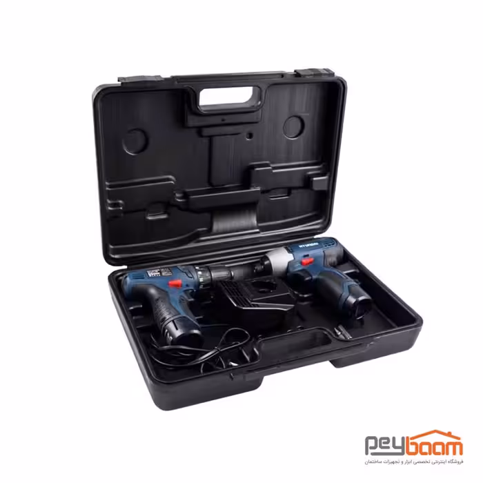ست دریل و پیچ گوشتی شارژی هیوندای مدل HP121L-CD 2121L
