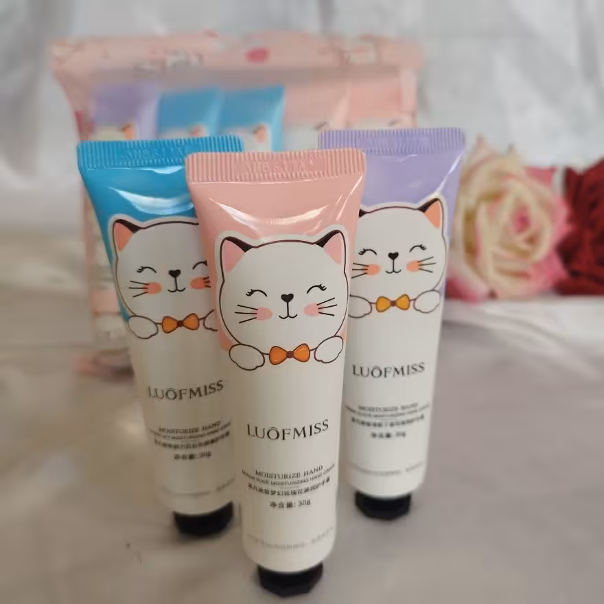 کرم تیوپی دست کوچک مدل گربه ای کرم جیبی