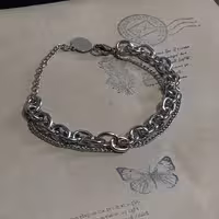 دستبند استیل چند ردیفه 