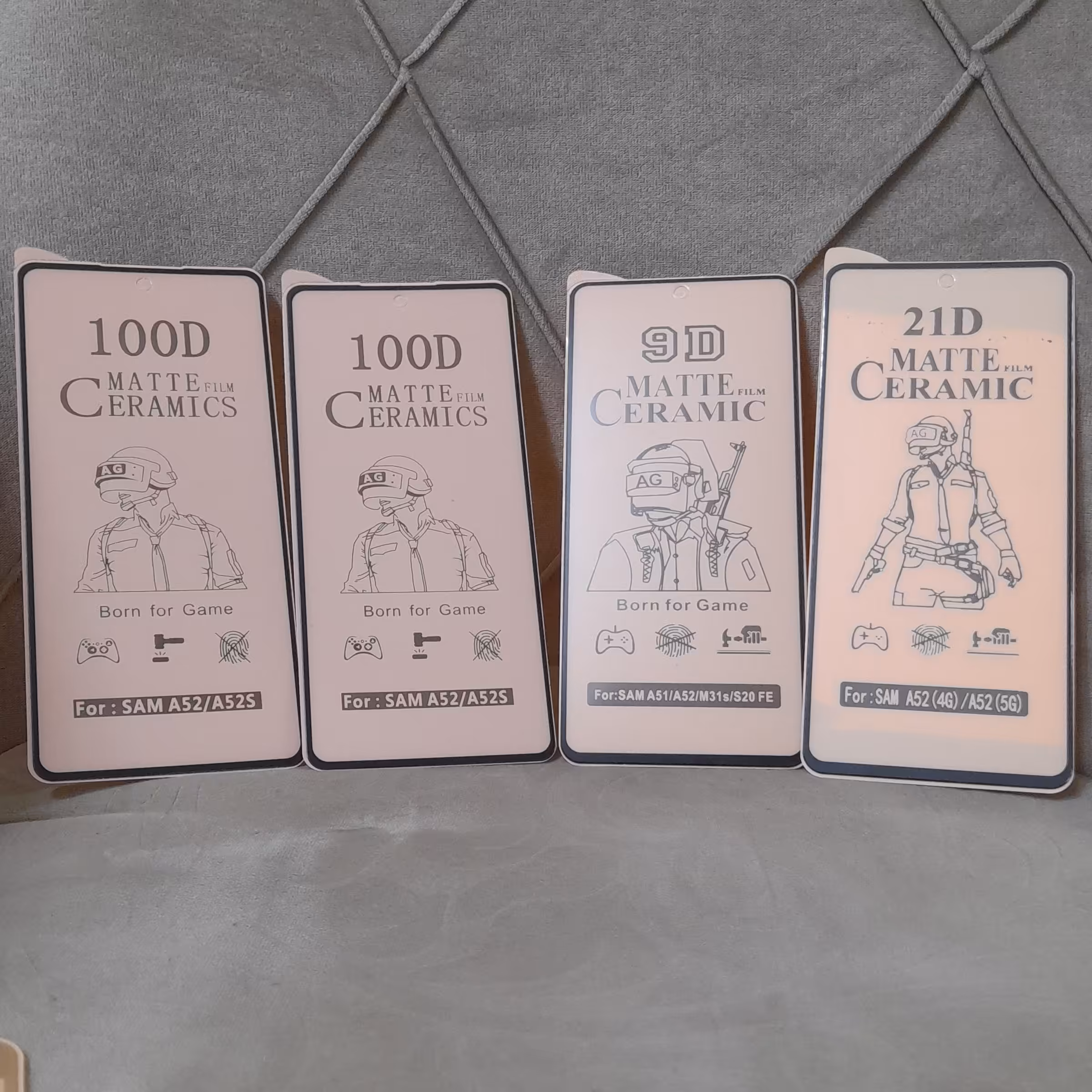 گلس مات سرامیکی سامسونگ samsung A51 - A52 - A52S - S20FE خشگیر محافظ صفحه نمایش  note 10 - note 11 پانچ دار a51 a52 m31s