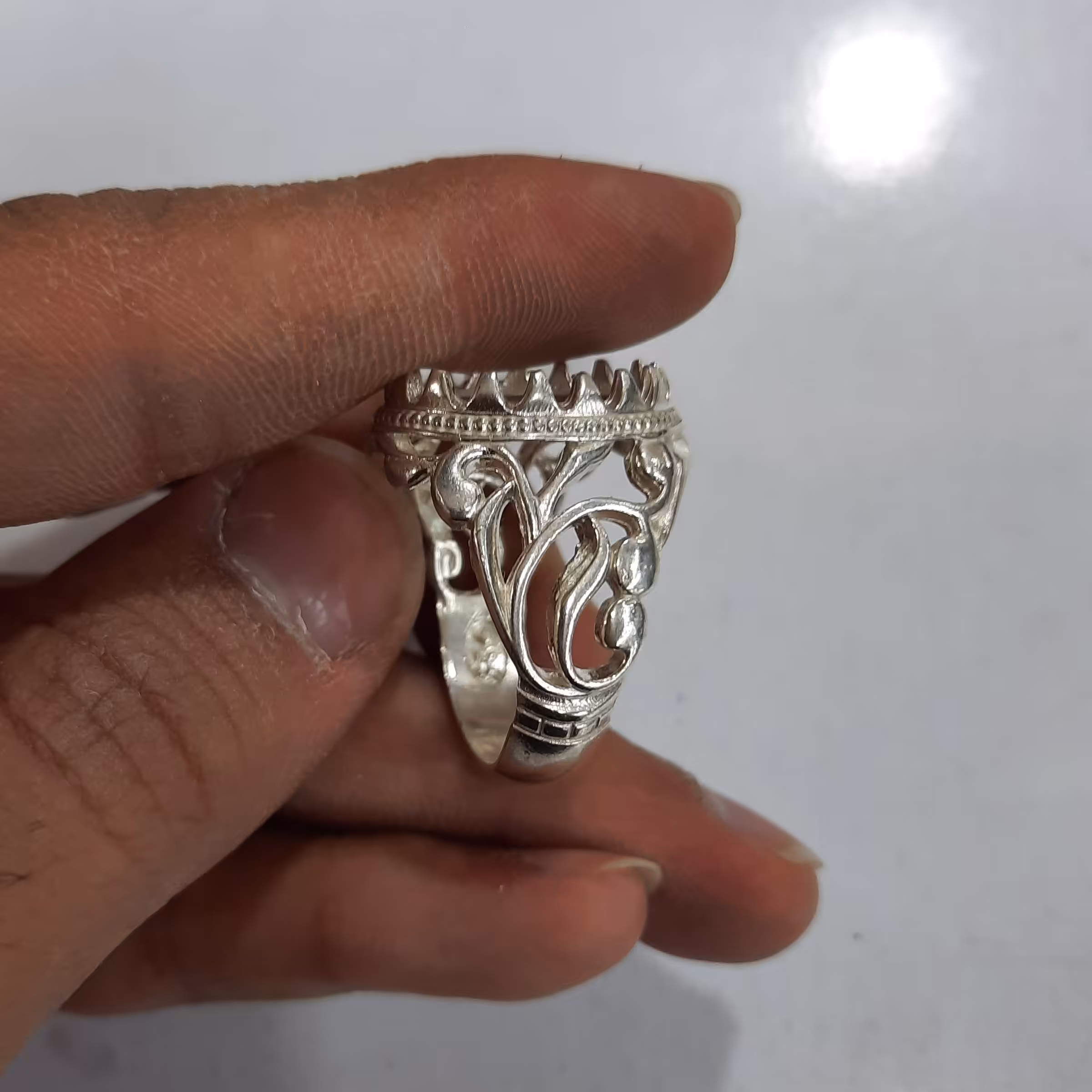 رکاب نقره انگشتر با عیار استاندارد 925 زیبا و شکیل