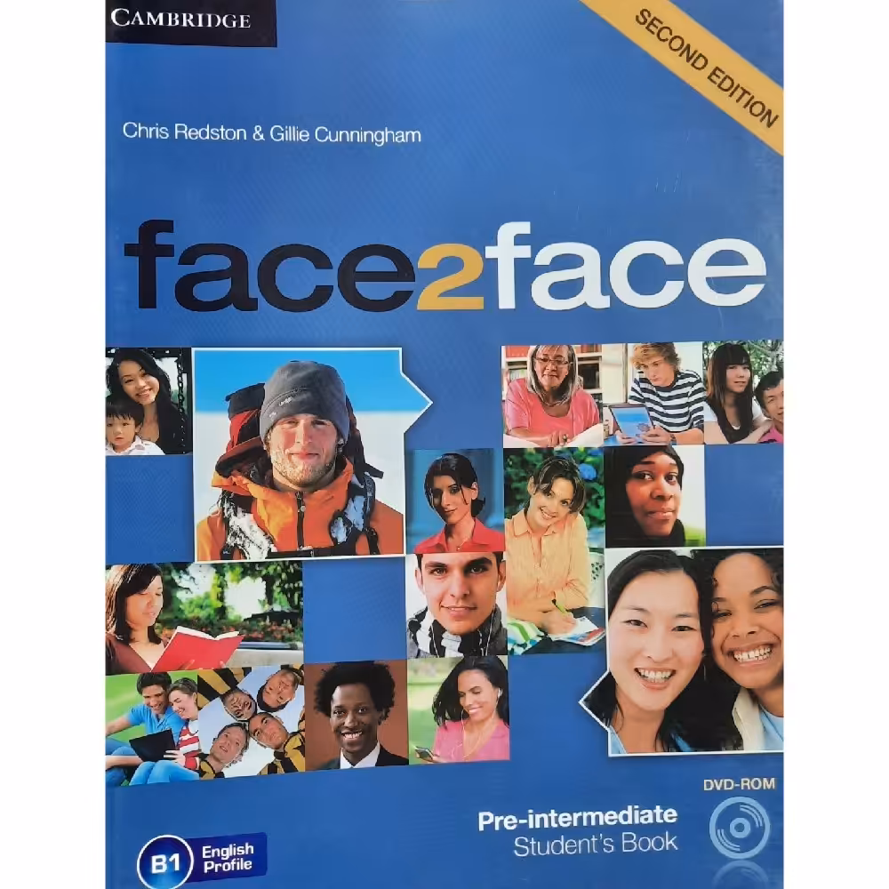 کتاب زبان (CD)(Second edition)face 2 face b1 - pre intrermediate رنگی (چاپ اصلی و غیر دیجیتال)