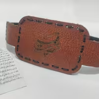 بازوبند چرم ذکر یا حضرت رقیه       ‌‌