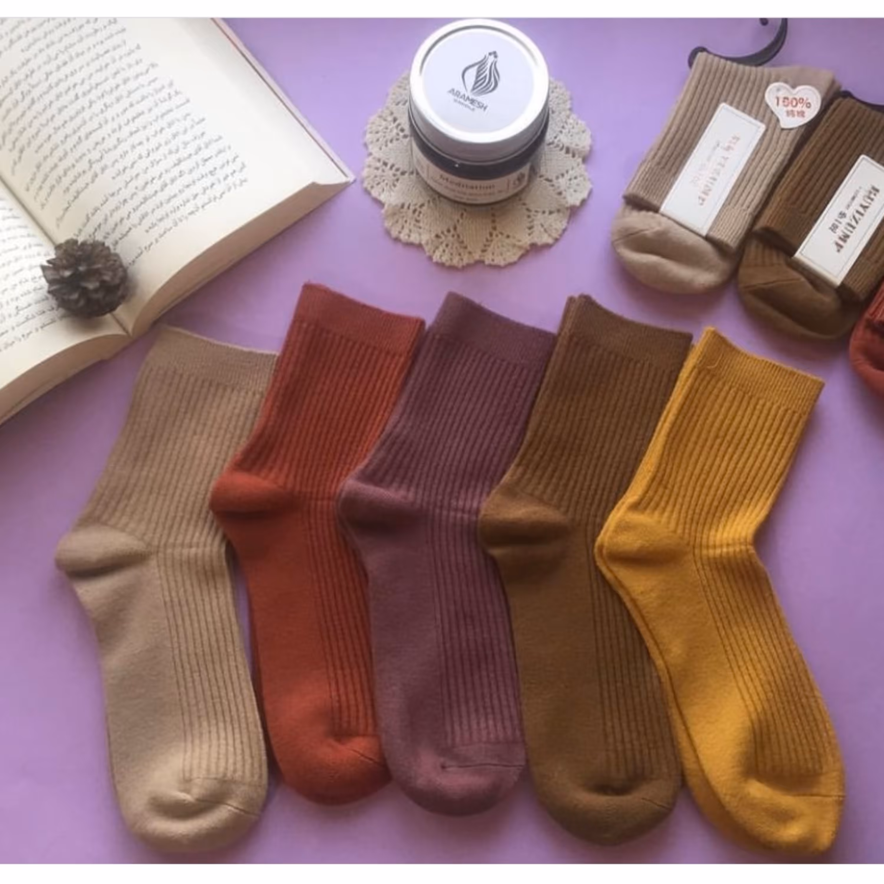 جوراب  کبریتی پاییزه وارداتی و اورجینال در 10رنگ